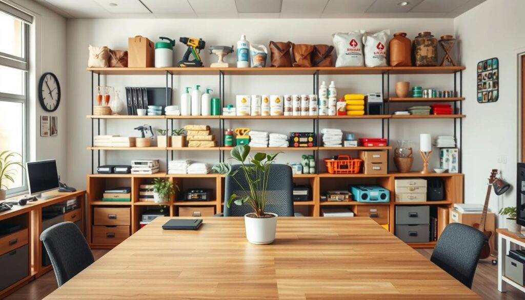 A neatly organized office space, with a large desk and a potted plant, serves as the focal point of the image. In the background, various pest control equipment and supplies are displayed on shelves, conveying the expertise and capabilities of the "Pest Control Company in Bishah". The lighting is soft and natural, creating a warm and inviting atmosphere. The composition emphasizes the professionalism and attention to detail of the pest control services offered, reflecting the section title "Overview of Pest Control Services in Bishah (300 words)".